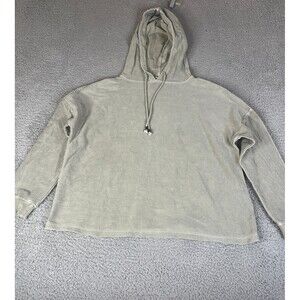 Carbon 2 Cobalt Hoodie  Large Greenish Gray Sweatshirt Pullover Ribbed Sweater